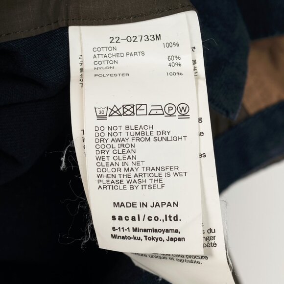 Sacai Navy Cotton-Jersey Layered T-Shirt - Picture 9 of 11